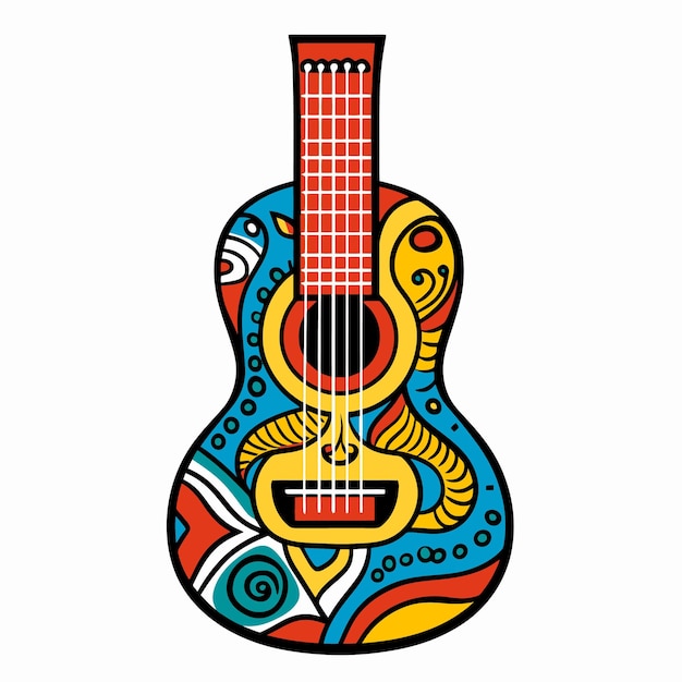 Vecteur illustration d'une guitare