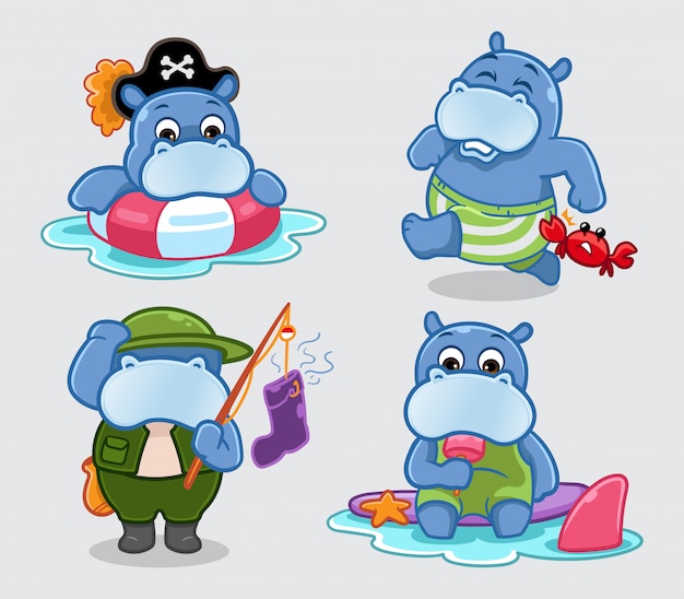 Illustration D'hippopotame