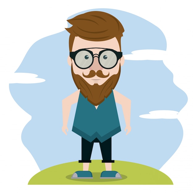 Vecteur illustration de hipster