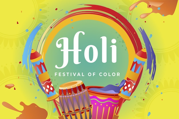 Illustration De Holi Dégradé