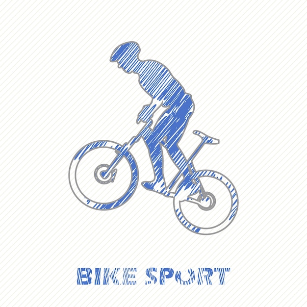 Illustration De L'homme Vélo Et Motards. Image De Style Créatif Et Sportif