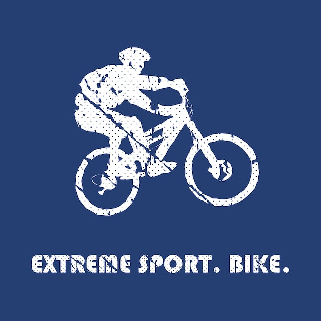 Illustration de l'homme vélo et motards. Image de style créatif et sportif