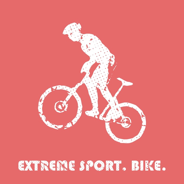 Illustration De L'homme Vélo Et Motards. Image De Style Créatif Et Sportif