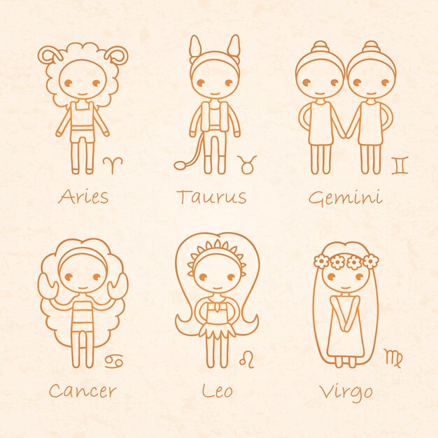Illustration de l'horoscope du zodiaque