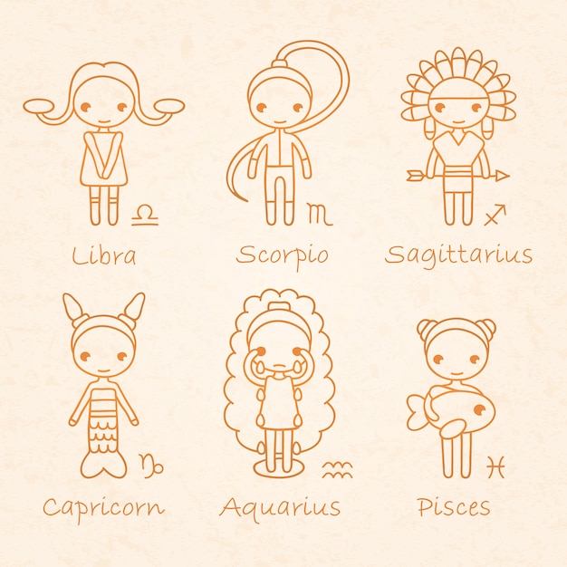Illustration de l'horoscope du zodiaque