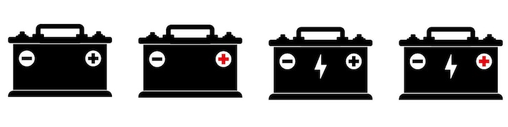 Vecteur illustration d'une icône de batterie de voiture sur un fond blanceps 10