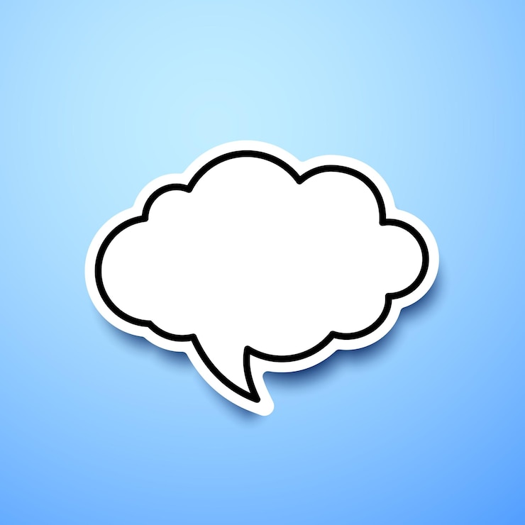 Vecteur illustration d'icône de bulle de discours de citation de forme de nuage