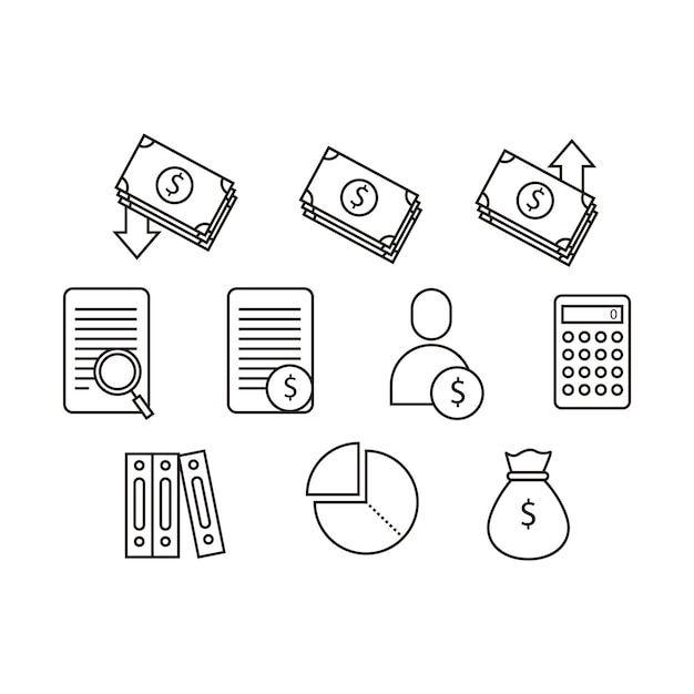 illustration de l'icône de comptabilité de l'argent de la calculatrice