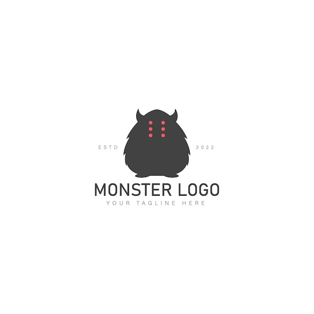 Illustration D'icône De Conception De Logo De Monstre