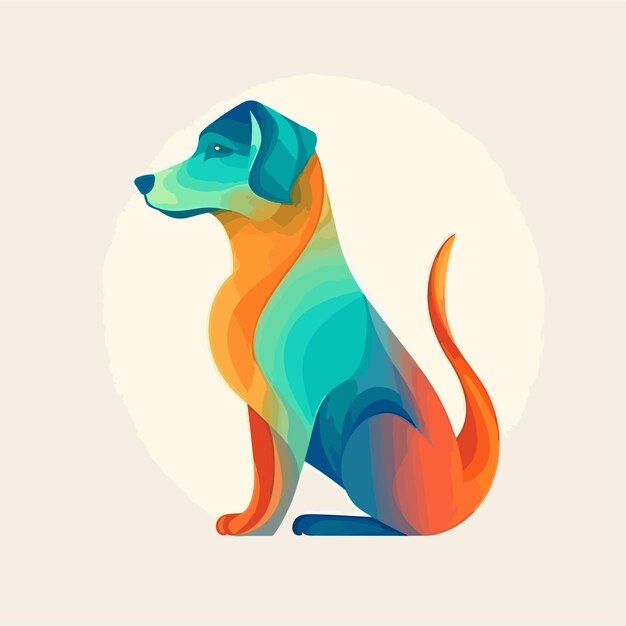 Illustration De L'icône Du Chien Design Minimaliste