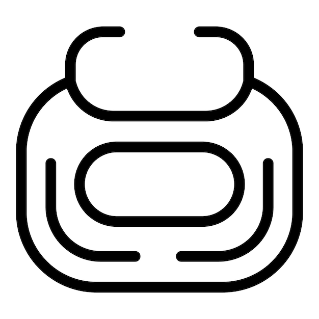 Illustration de l'icône du sac à dos en noir et blanc