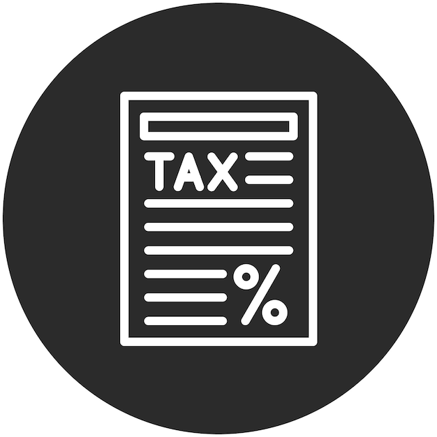 Illustration de l'icône du vecteur d'impôt du rapport du jeu d'icônes des entreprises et des bureaux