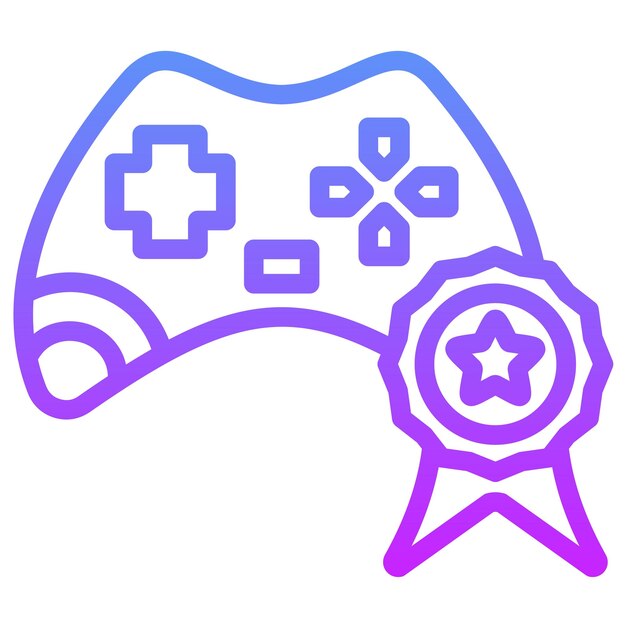 Illustration de l'icône du vecteur de récompense du jeu de jeu en ligne