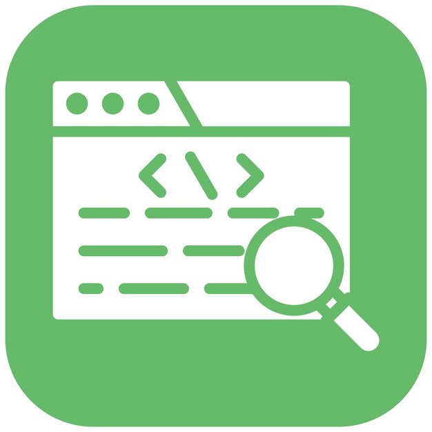 Illustration de l'icône du vecteur de révision du code de l'ensemble d'icônes d'assurance qualité