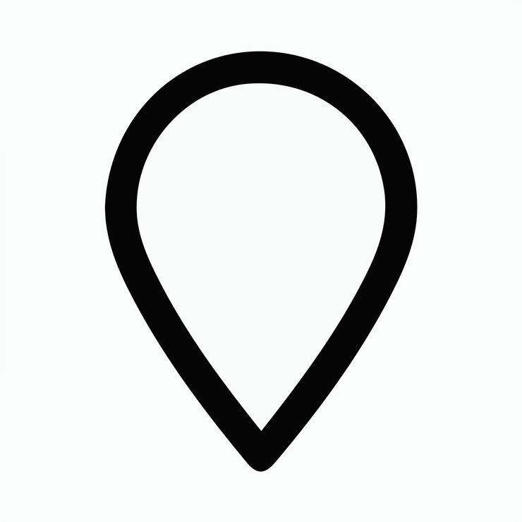 Vecteur illustration de l'icône de l'emplacement sur fond blanc