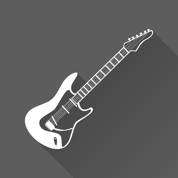 Illustration D'icône De Guitare, Modèle De Musique. Couverture Créative Et Luxueuse