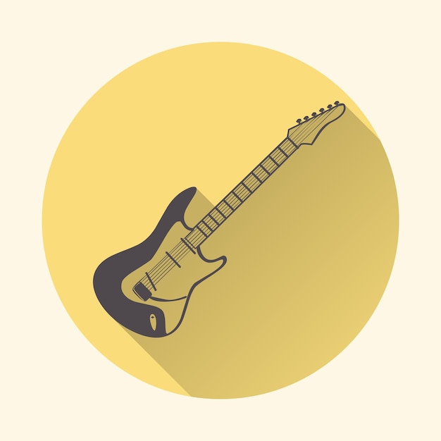 Illustration D'icône De Guitare, Modèle De Musique. Couverture Créative Et Luxueuse