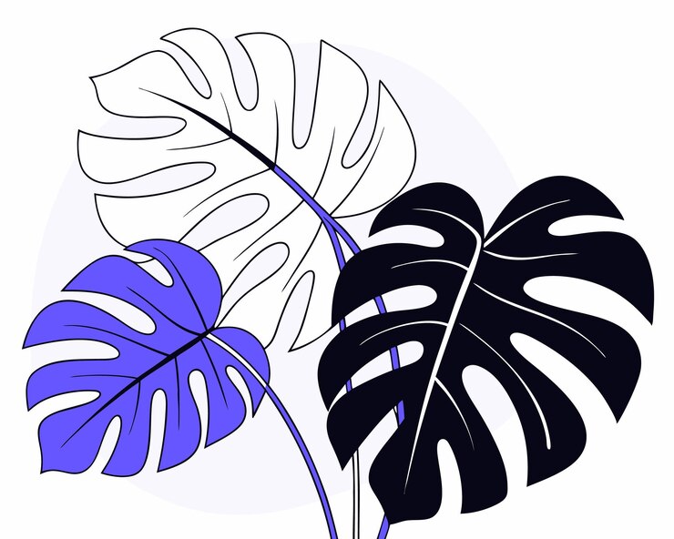 Vecteur une illustration d'icône isolée de la jungle de plantes à feuilles exotiques