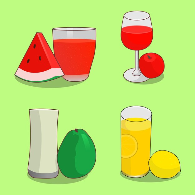 ILLUSTRATION D'ICÔNE DE JUS FRAIS SANTÉ LE CORPS