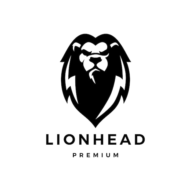 Illustration D'icône Logo Tête De Lion