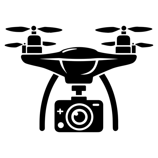 Illustration de l'icône de la silhouette du drone dans le fichier EPS