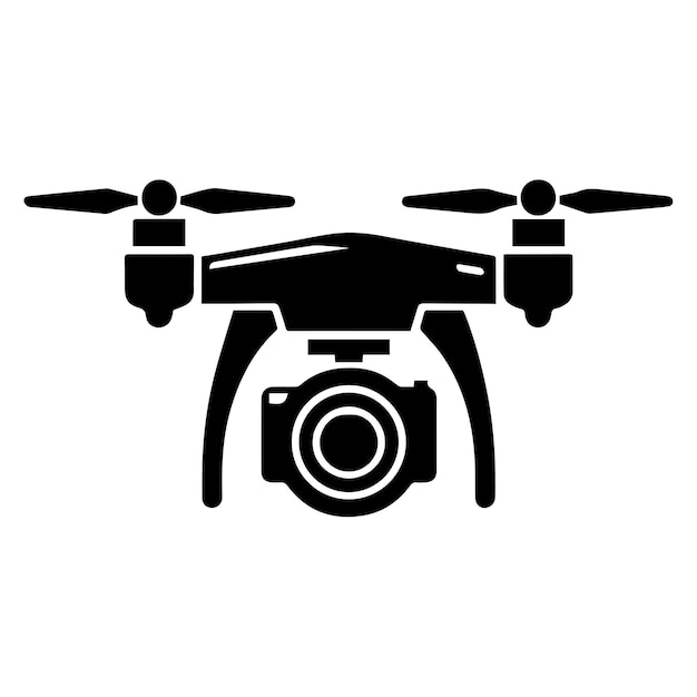 Illustration de l'icône de la silhouette du drone dans le fichier EPS