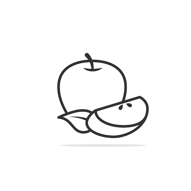 Vecteur illustration d'icône de vecteur de dessin animé de fruit de pommeapple diet vector icon illustration menu de fruits de pomme