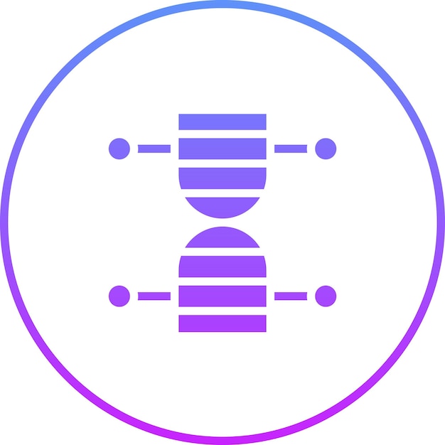 Vecteur illustration de l'icône vectorielle de l'adn du jeu d'icônes de l'éducation