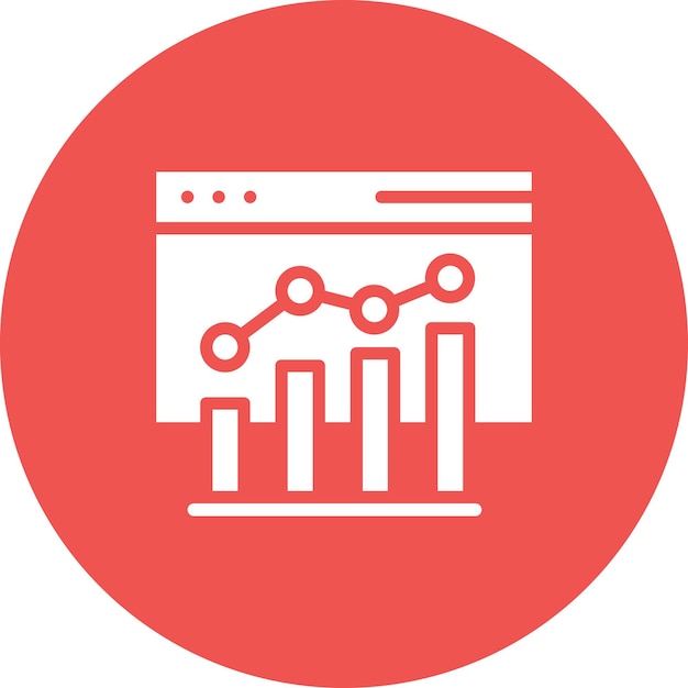 Illustration de l'icône vectorielle d'analyse du site Web du jeu d'icônes bancaires et financières