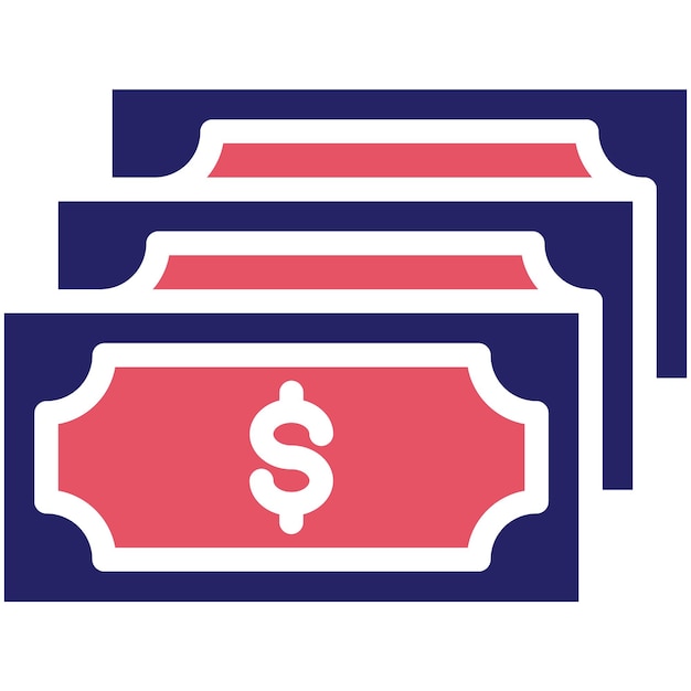 Vecteur illustration de l'icône vectorielle de l'argent du jeu d'icônes shopping et ecommerce
