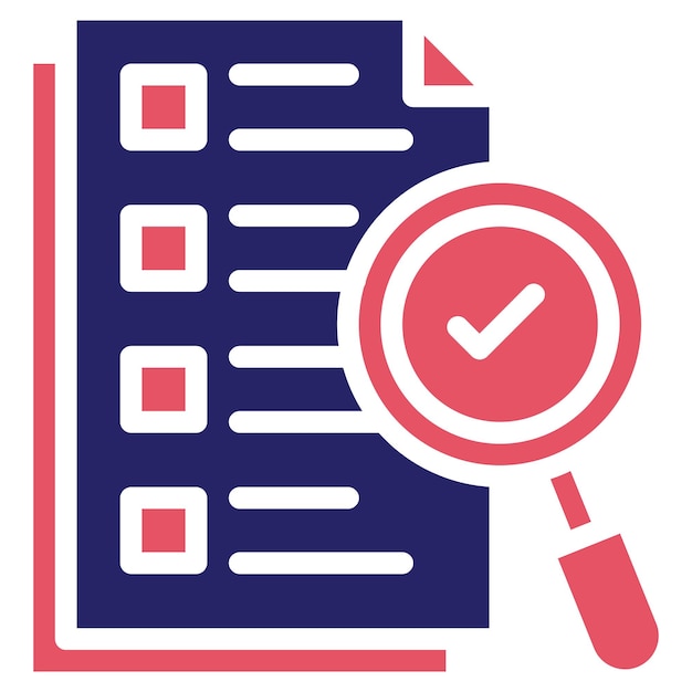 Vecteur illustration de l'icône vectorielle d'audit du jeu d'icônes de comptabilité