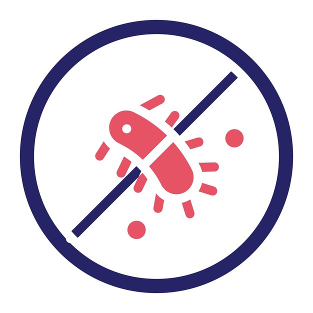 Vecteur illustration de l'icône vectorielle des bactéries de la série d'icônes de la recherche et de la science