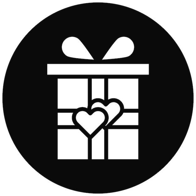 Illustration de l'icône vectorielle de la boîte de cadeau du jeu d'icônes de fête et de célébration