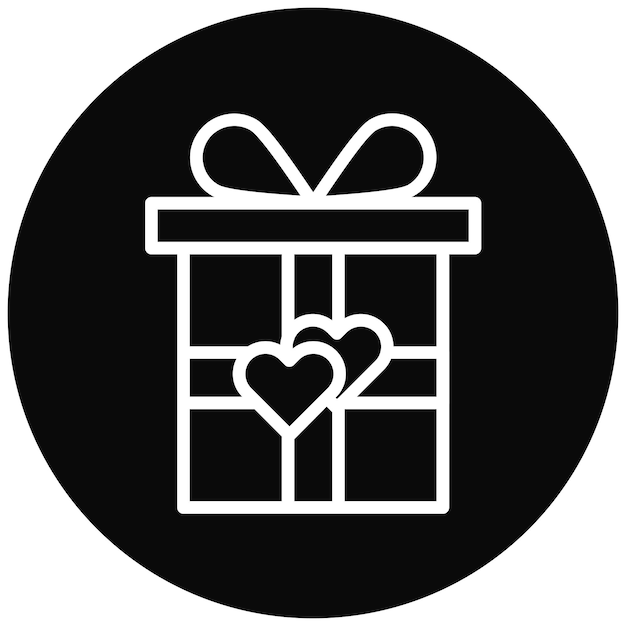 Illustration de l'icône vectorielle de la boîte de cadeau du jeu d'icônes de fête et de célébration