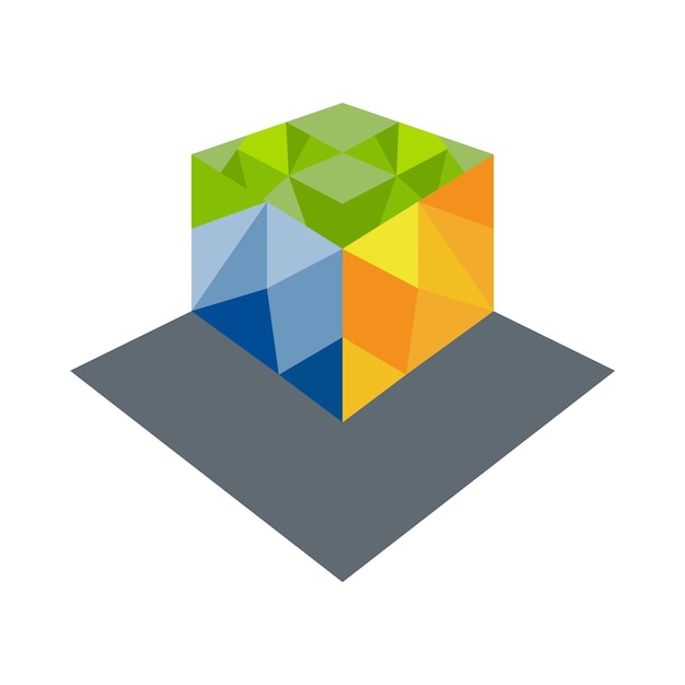 illustration de l'icône vectorielle de la boîte ou du logo du cube