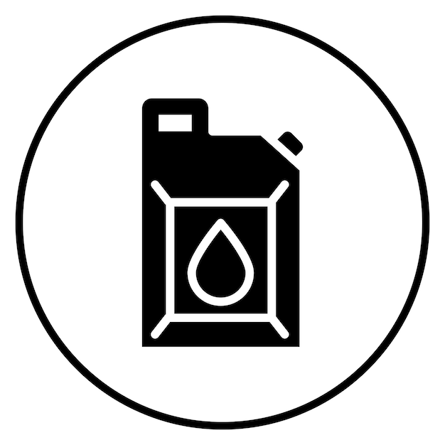 Vecteur illustration de l'icône vectorielle de la bouteille d'huile du jeu d'icônes de l'industrie pétrolière