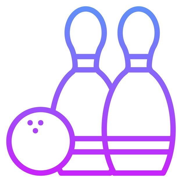 Vecteur illustration de l'icône vectorielle de bowling du jeu d'icônes sportifs