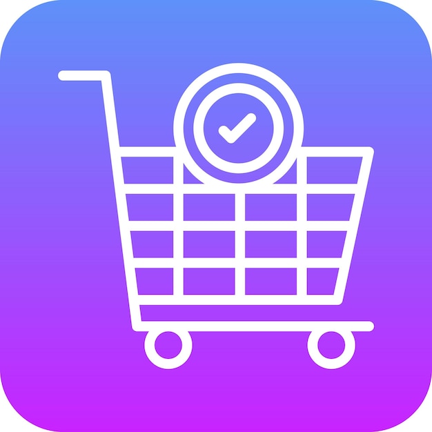 Illustration de l'icône vectorielle de la caisse du jeu d'icônes ECommerce