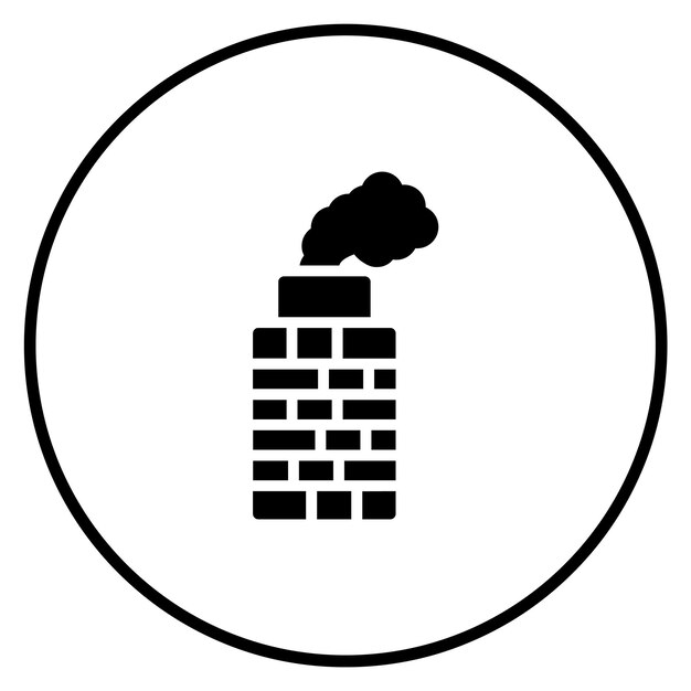 Vecteur illustration d'une icône vectorielle de cheminée de l'icône d'hiver