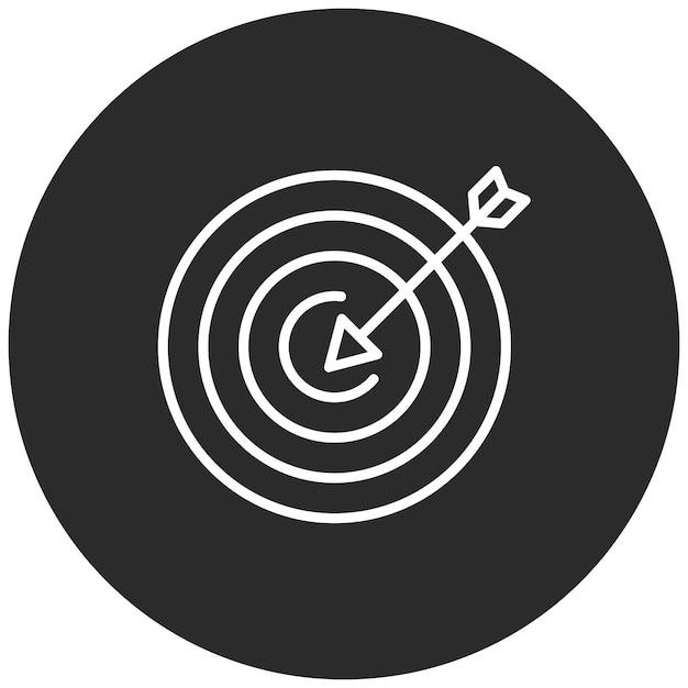 Illustration de l'icône vectorielle cible d'un jeu d'icônes médiéval