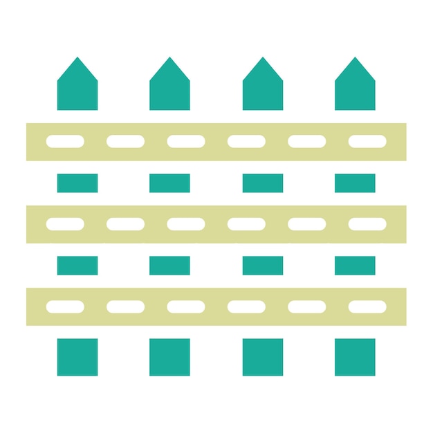 Vecteur illustration d'une icône vectorielle de clôture de l'icône du village