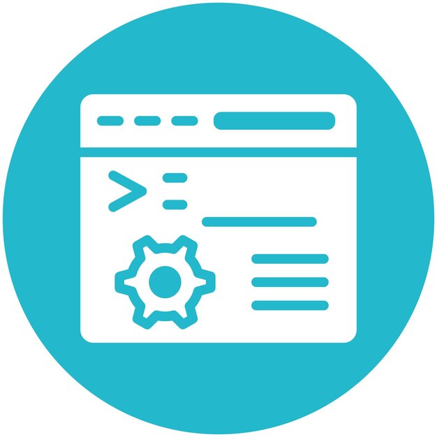 Illustration de l'icône vectorielle de la console de système de l'iconesthétique sans code