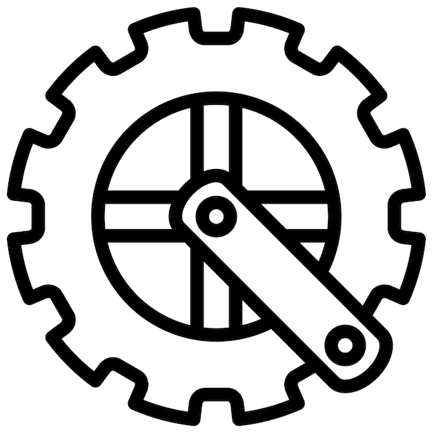 Illustration De L'icône Vectorielle De La Crankset Du Jeu D'icônes D'athlétisme