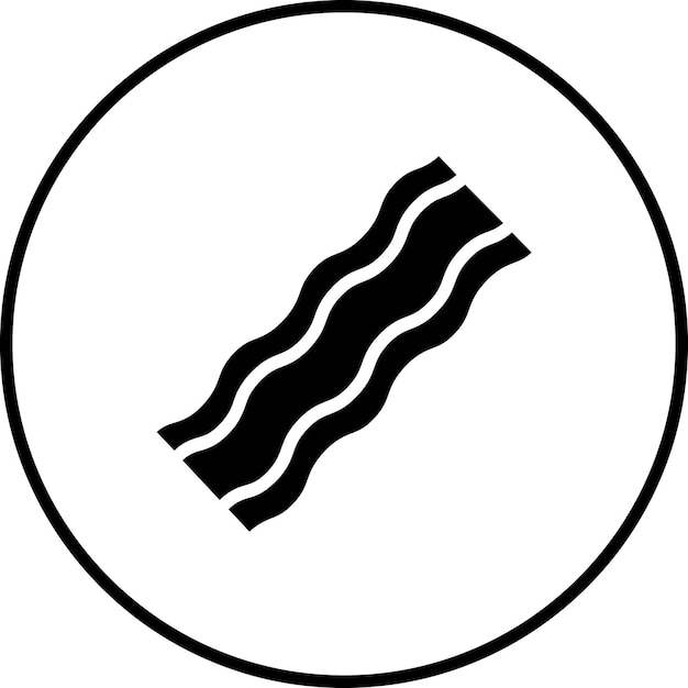 Vecteur illustration de l'icône vectorielle du bacon du jeu d'icônes du matin et du petit déjeuner