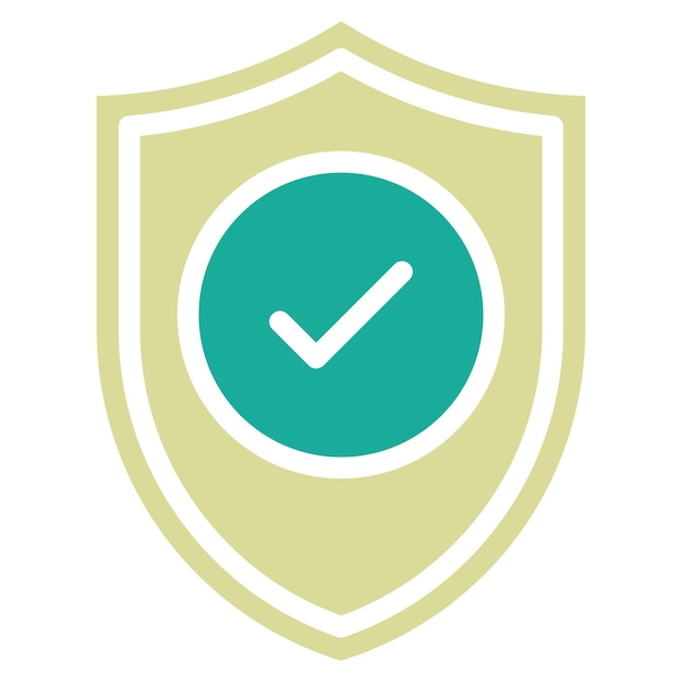 Illustration de l'icône vectorielle du bouclier de sécurité du jeu d'icônes de protection et de sécurité