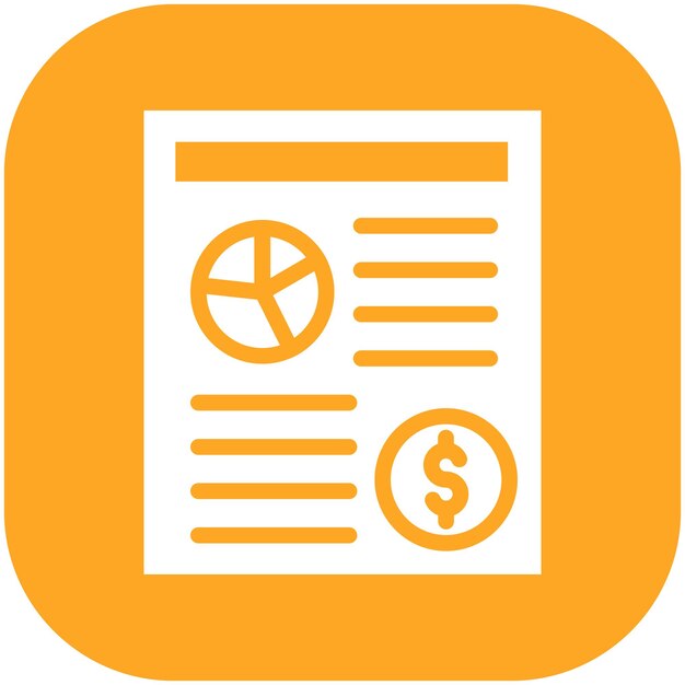 Illustration de l'icône vectorielle du budget d'entreprise de l'iconecote des finances et de l'argent
