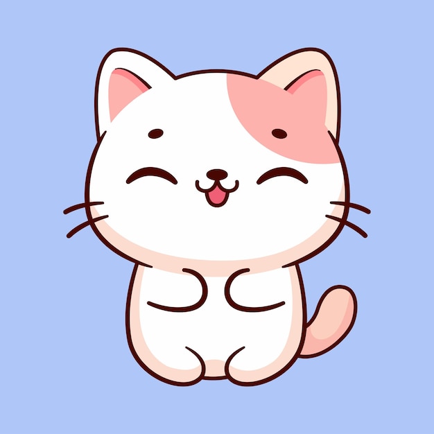 Illustration de l'icône vectorielle du chat Kawaii