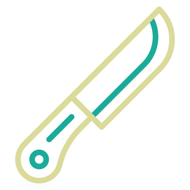 Illustration de l'icône vectorielle du couteau du jeu d'icônes Homeware