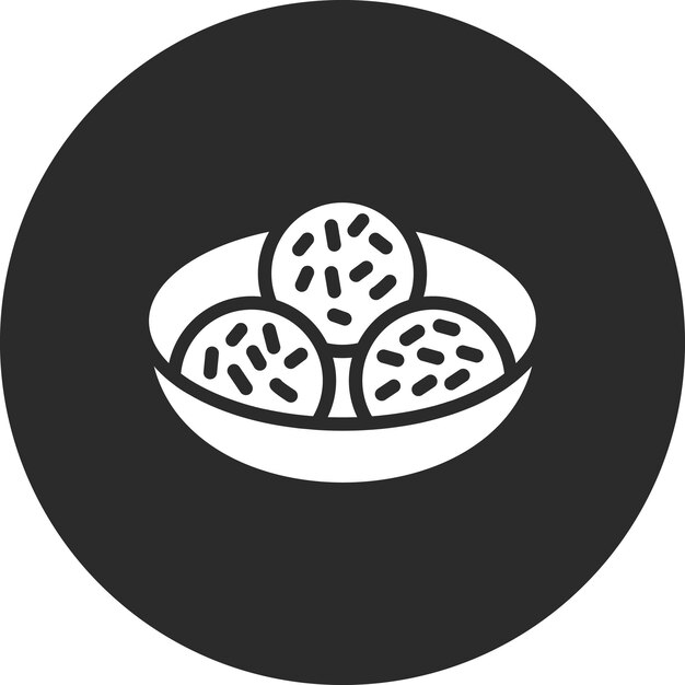 Vecteur illustration de l'icône vectorielle du falafel du jeu d'icônes de la cuisine mondiale
