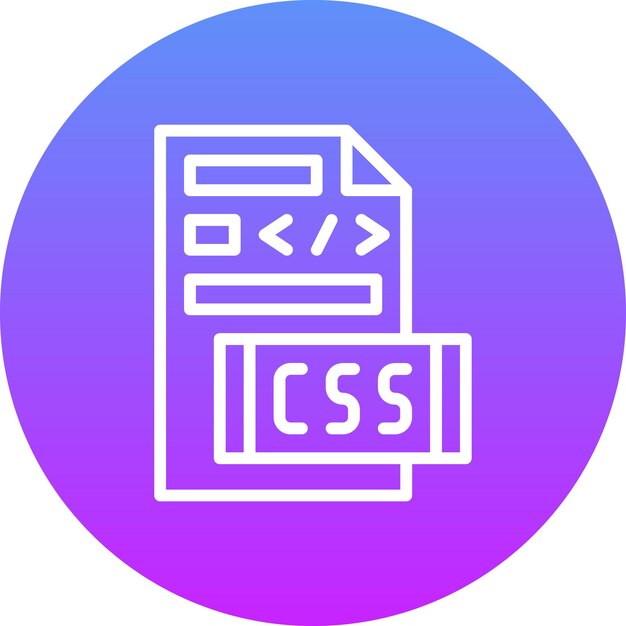 Vecteur illustration de l'icône vectorielle du fichier css du jeu d'icônes de codage et de développement